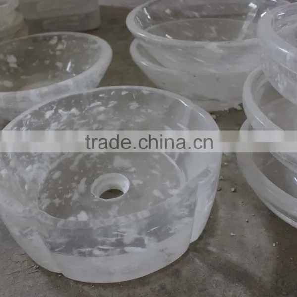 Factory Direct Sale Clear Quartz Melting Crystal Washbasin photo-2