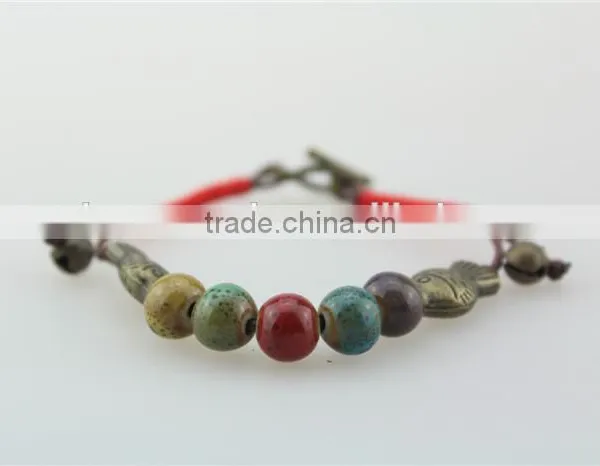 Bead Ceramic Wristband Bracelet , Fish Shape Silver Material Bracelet photo-6