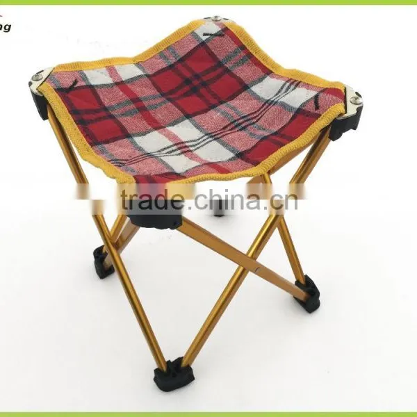 Plaid Cheap Outdoor Folding Stool/Aluminum Tube Compact Fishing Stool photo-2