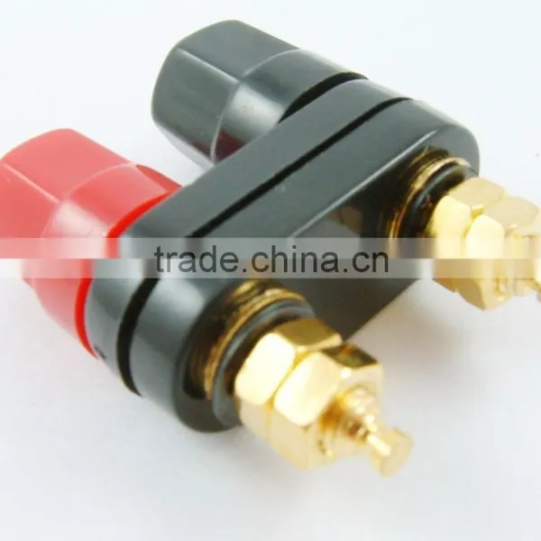 Gold Plated Dual Insulated Speaker Terminal Binding Post 4mm Banana Plug photo-2