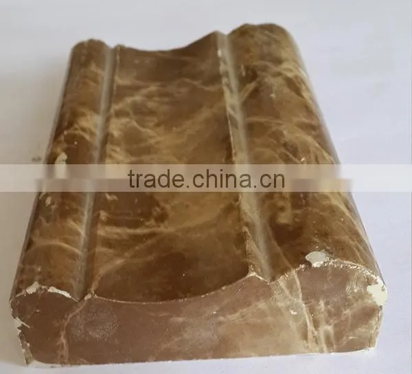 Dark Brown Ogee Marble Stone Chair Rail Moulding
