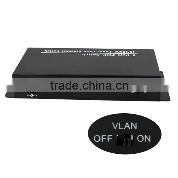 9 Port Network Switch IEEE802.3af/at Auto-sensing 8 POE 48v VLAN Port Isolation photo-4