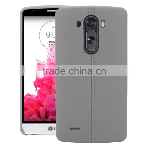 High Quality Phone Accessories Soft TPU Leather Pattern Finish Mobile Case Phone Back Cover for LG G3 photo-2