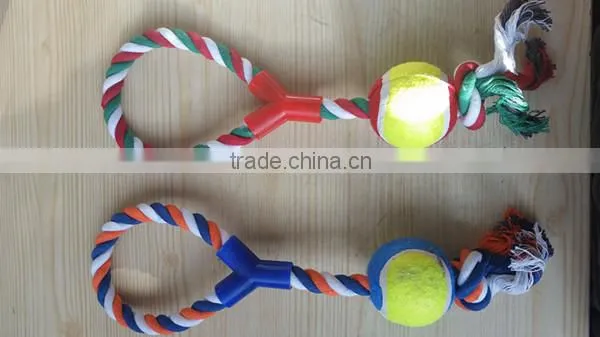 QQ Petoy Factory Hot Products Dog Rope Tug Toy Dog Toy Rope Ball photo-3