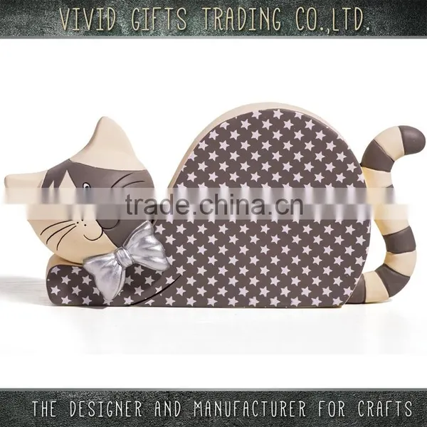 The Newest Style Ceramic Printing Grey and White Dot Cat