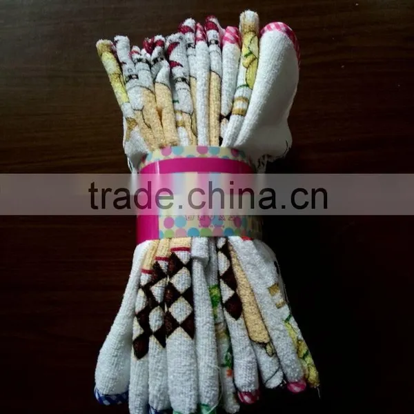 Blue Check Border Pigment Printing Waist Apron in Roll Terry Cotton Towel photo-5