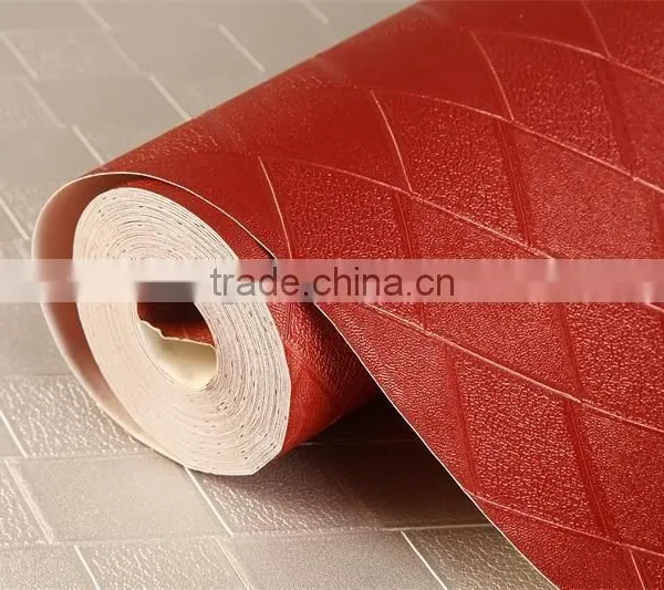 Leather Effect Vinyl Wallpaper for Restaurant Decoration photo-3