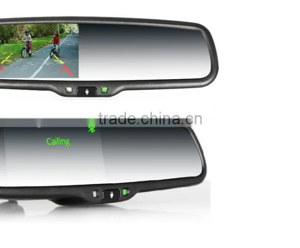Bluetooth Rear View Mirror Built in Microphone Car Handsfree Kit Rear View Mirror Monitor photo-5