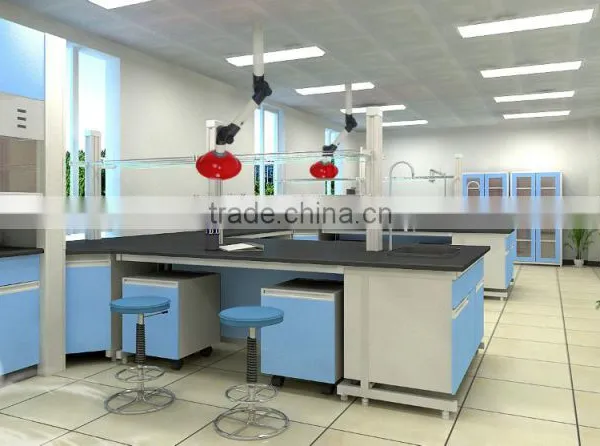 ChemBench Reserch Institute Laboratory Steel Central Bench w/ Fume Extraction, 1800lbs Capacity 48-60'' Depth x 30-36'' Height photo-4