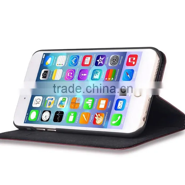 China Manufacturer Genuine Leather Cell Mobile Phone Case for Iphone 6 Plus photo-3