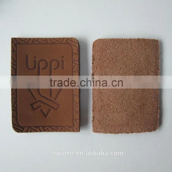 100% True Leather Label,sewing on Leather Patch photo-4