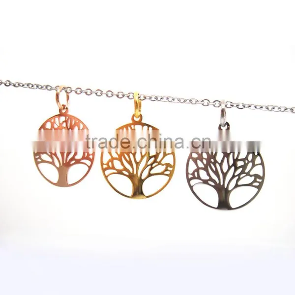 Best Price Stainless Steel 20mm Small Family Tree of Life Charms photo-3