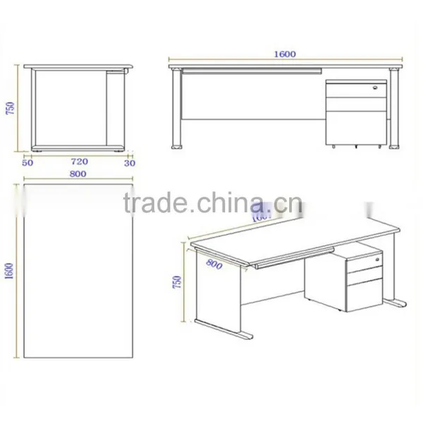 Contemporary Office Computer Desk With MDF Top Board photo-2