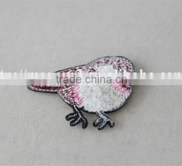 High Quality Red Color Polyester Fabric Neck Collar Patch Embroidery for Sale photo-4