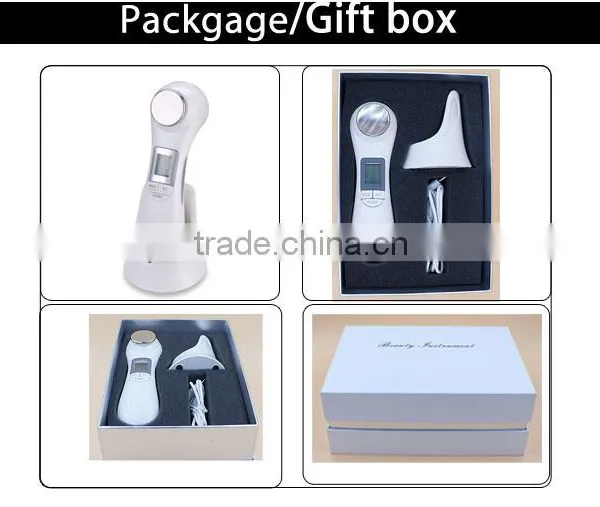 Handheld Handheld Ultrasonic Face Lift Beauty Machine Aloe Vera Face Massage Cream Black Head Remover photo-6