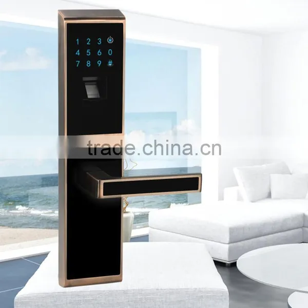 Low Static Power Consumption Automatic Repair and Memory Red Bronze Smart Door Lock photo-3