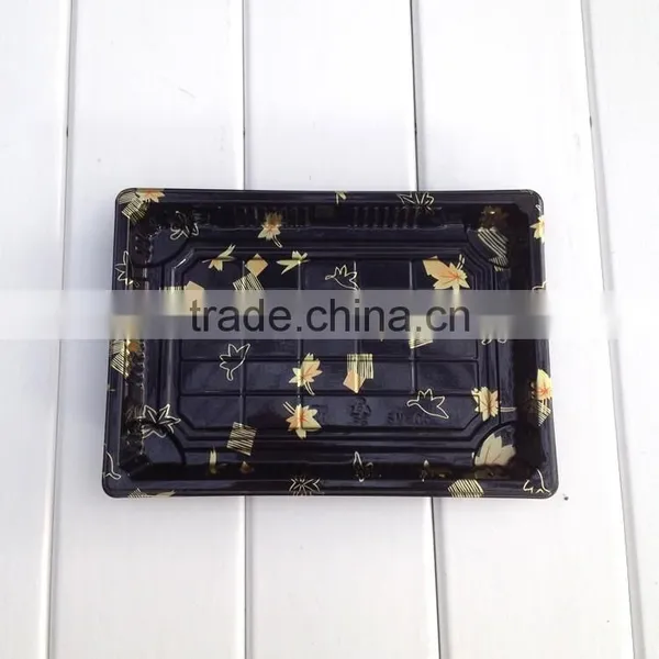 Blister Food Safety Rectangle Square Large Plastic Sushi Food Serving Tray photo-5