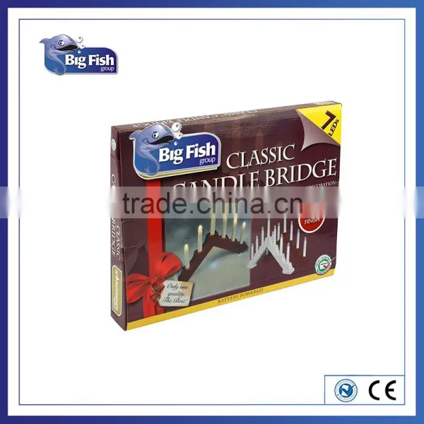 WHITE Battery Operated Christmas Candle Bridge photo-2