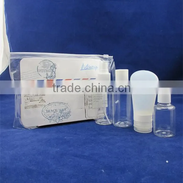 4pcs Portable Plastic Transparent Travel Bottle Toiletries Kit Cosmetics Travel Bottle Set photo-2