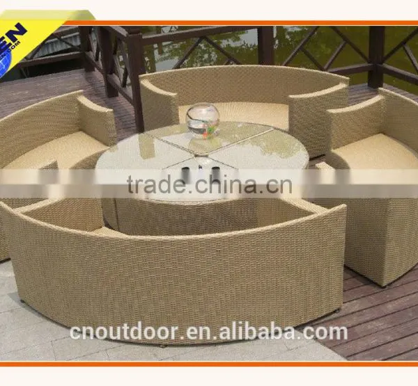 Super Thick Restaurant Top Quality Rattan Dining Set With Fashion Style 2012 photo-2