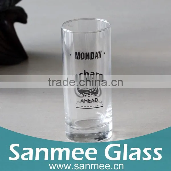 Custom Printing Pattern Tall Straight Drinking Glass Tea Cup Wholesale photo-5