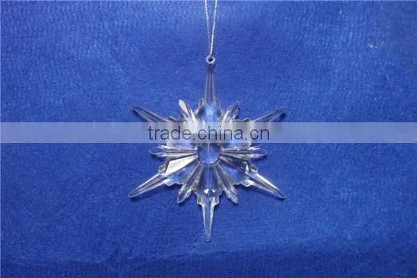 Clear Acrylic Snowflake Hanging Ornament Supplier for 2015 photo-2