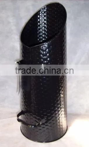 Heat Insulation Fireplace Accessory Metal Matte Black Coal Hod photo-3