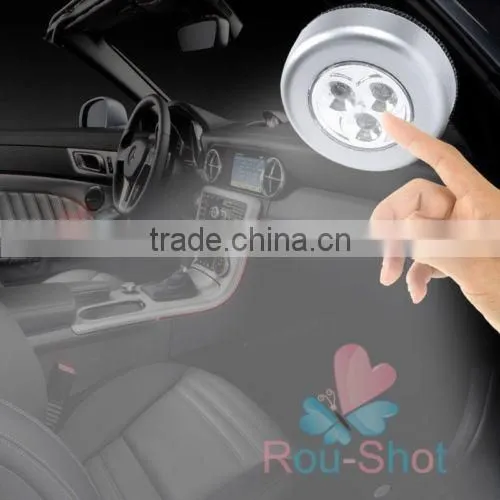 3 LED Classy Wall Light Kitchen Cabinet Closet Car Cordless Push Touch Lamp photo-3