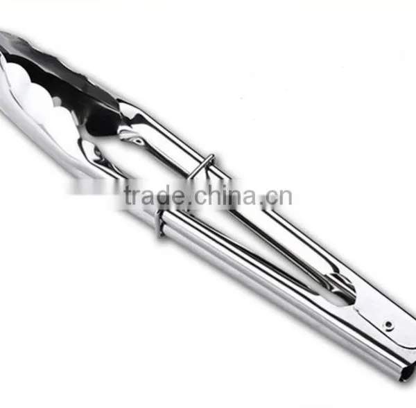 Kitchen Utensil 9'' 12'' Salad Vegetable Bread Food Tong Stainless Steel Food BBQ Tongs photo-5