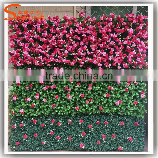 Artificial Flower Wall With Wholesale Silk Flower Hydrangea and Rose for Wedding photo-4