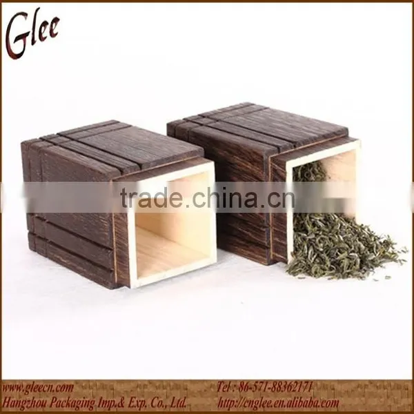 Burned Paulownia Wood Tea Canister Wholesale photo-3