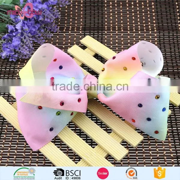 New Design Printed Grosgrain Ribbon Hair Bows Bulk for Girls photo-4