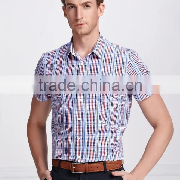 Egyptian Cotton Plaid Men Shirt SHL104 photo-3