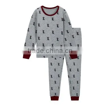 Jiangxi Lovely Boys Sleepwear Sets Custom Cotton/polyester Air Layer Fabric Good Quality Pajamas photo-2