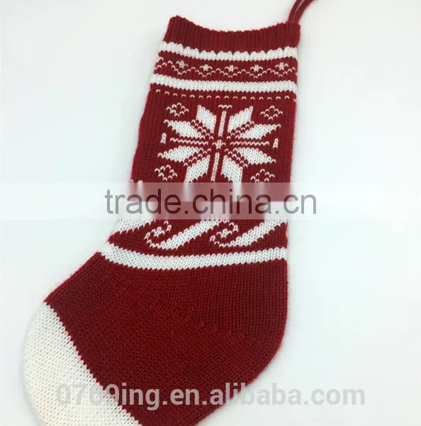 Knitting Christmas Sock For Festival Biger Christmas Knitting Sock photo-3
