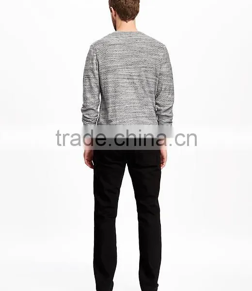 Comfortable Sweater Textured Crew-Neck Sweater For Men photo-5