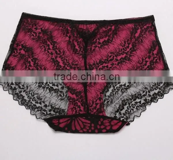 2015 Fashion Lace Cotton Middle Waist Sexy Thong photo-2