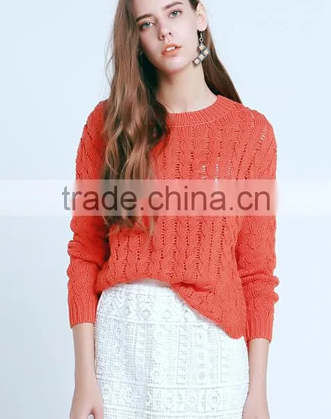 Branded Ladies See-through Loose Pullover Free Crochet Sweater Pattern With Custom Wholesale photo-2