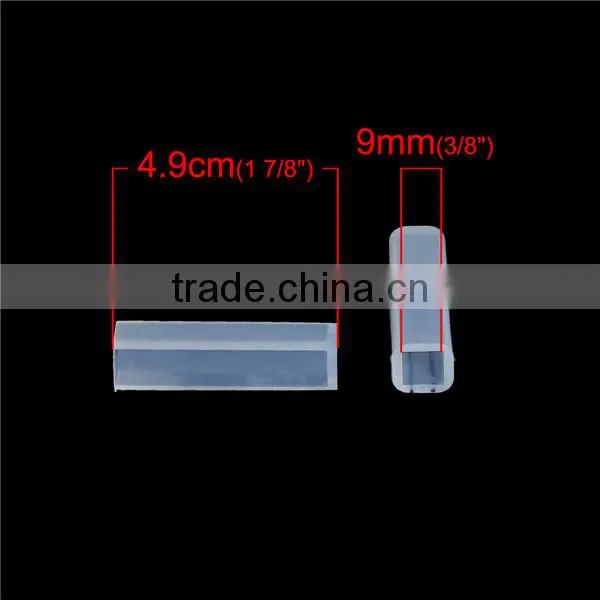 Silicone Resin Mold Rectangle White 49mm x 14mm photo-2