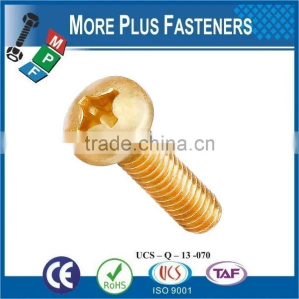 Made in Taiwan Brass Material Contact Screw Machine Screw Tapping Screw photo-2