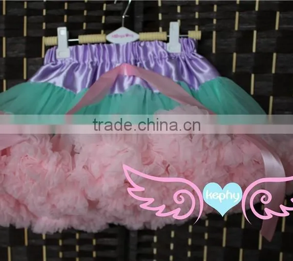 Teen Girl Fluffy Tulle Pettiskirt Dance Party Skirt Baby Tutu Skirt New Baby Kids Girls Dancewear Cute Rainbow Tutu