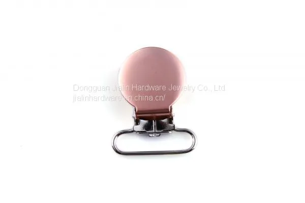 Rose Gold Coated Baby Pacifier Clip Suitable for 1 Inch Width Fabric to Hold on photo-4