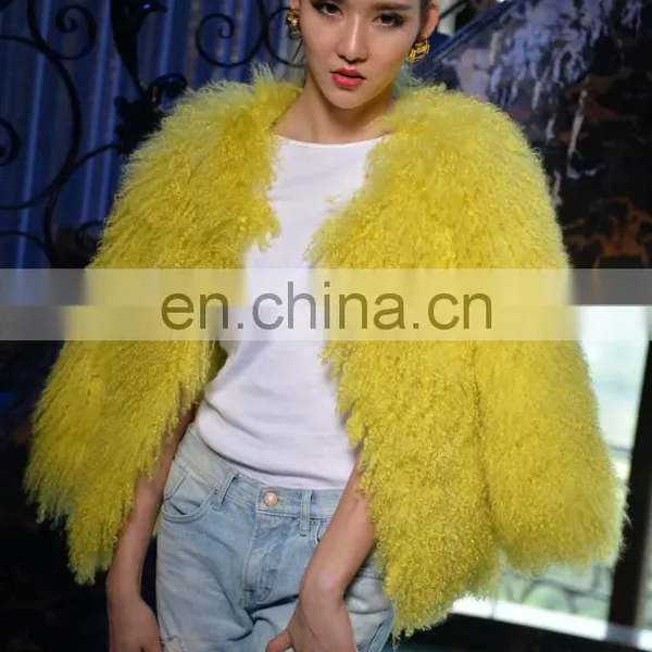 Hot-sale Mongolian Lamb Fur Coat Women Winter Fur Jacket photo-2