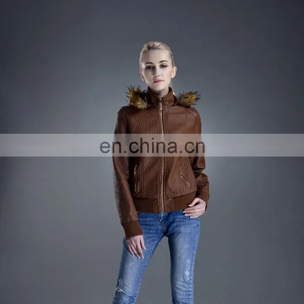 High Quality Jacket With Cap PU Leather Women Cool Beautiful Jacket photo-2