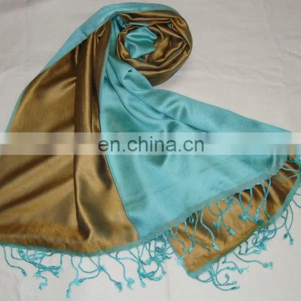FINEST QUALITY 100% SILK REVERSIBLE SHAWL photo-2