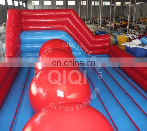 0.55mm PVC Tarpaulin Kids Funny Inflatable Leaps n Bounds Red Ball Game Course for Sale photo-5