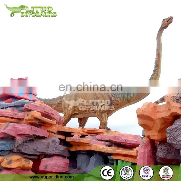Long Neck Moving Animatronic Dinosaur Robot For Exhibition photo-3