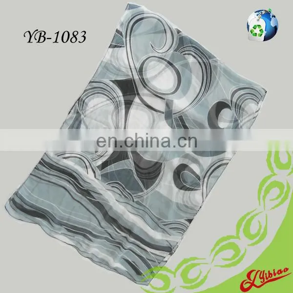 New Design Printing Long Fashion Chiffon Scarf For Summer photo-3