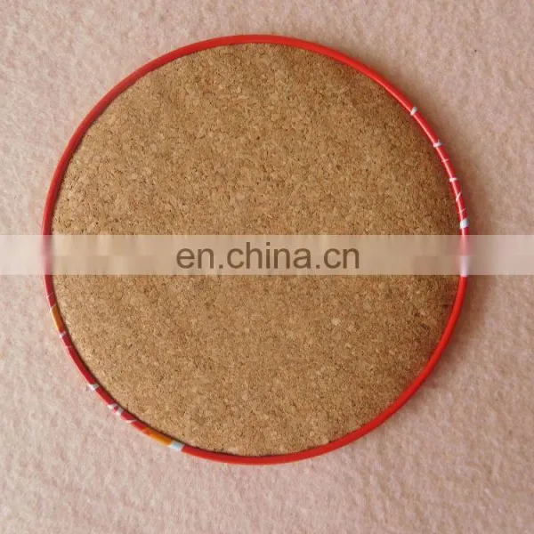 Custom Printing Logo Round Tin Coaster With Cork Back photo-6
