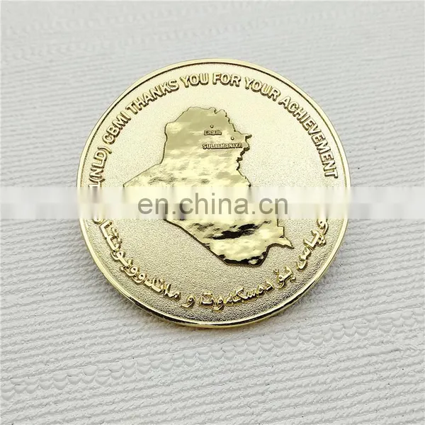 Gold Colored Training Coin With Cross Swords photo-3